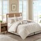 Edge Collections - 12" x 20" - Cream - Harbor House Oblong Decorative Pillow with Taupe Embroidery and Tassels - 1 Piece